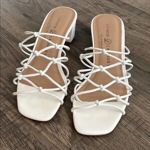 Chinese Laundry White Strappy Women's Sandals